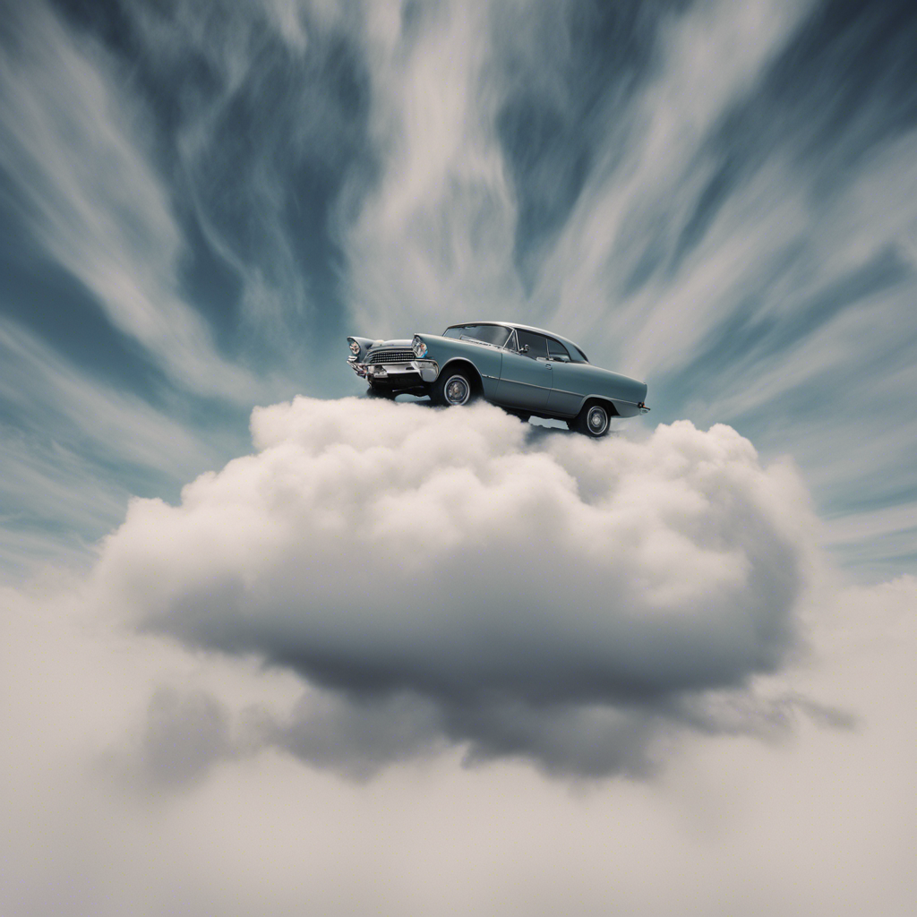 car in clouds